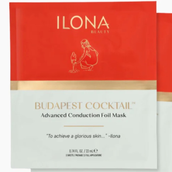 ILONA BEAUTY Budapest Cocktail Advanced Conduction Foil Mask 2 sheets / pkg 22mL - Picture 3 of 16